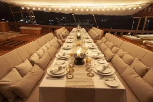 Dining area - sailing Labuan Bajo