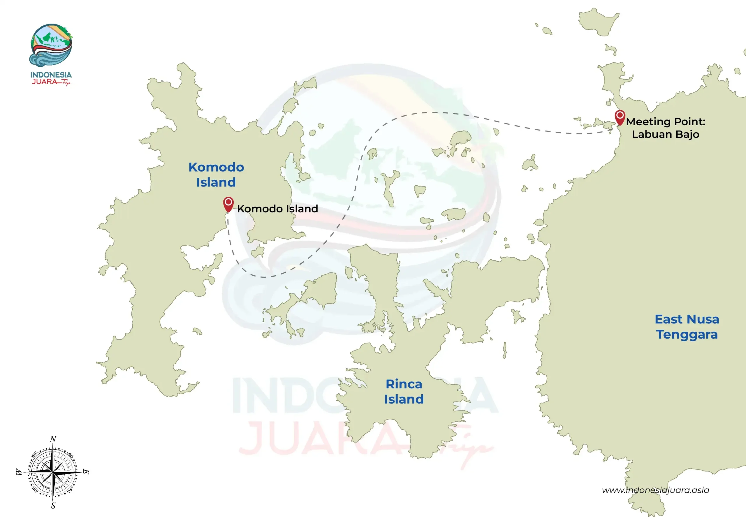 Labuan Bajo to Komodo Island | MAP | IndonesiaJuara Trip