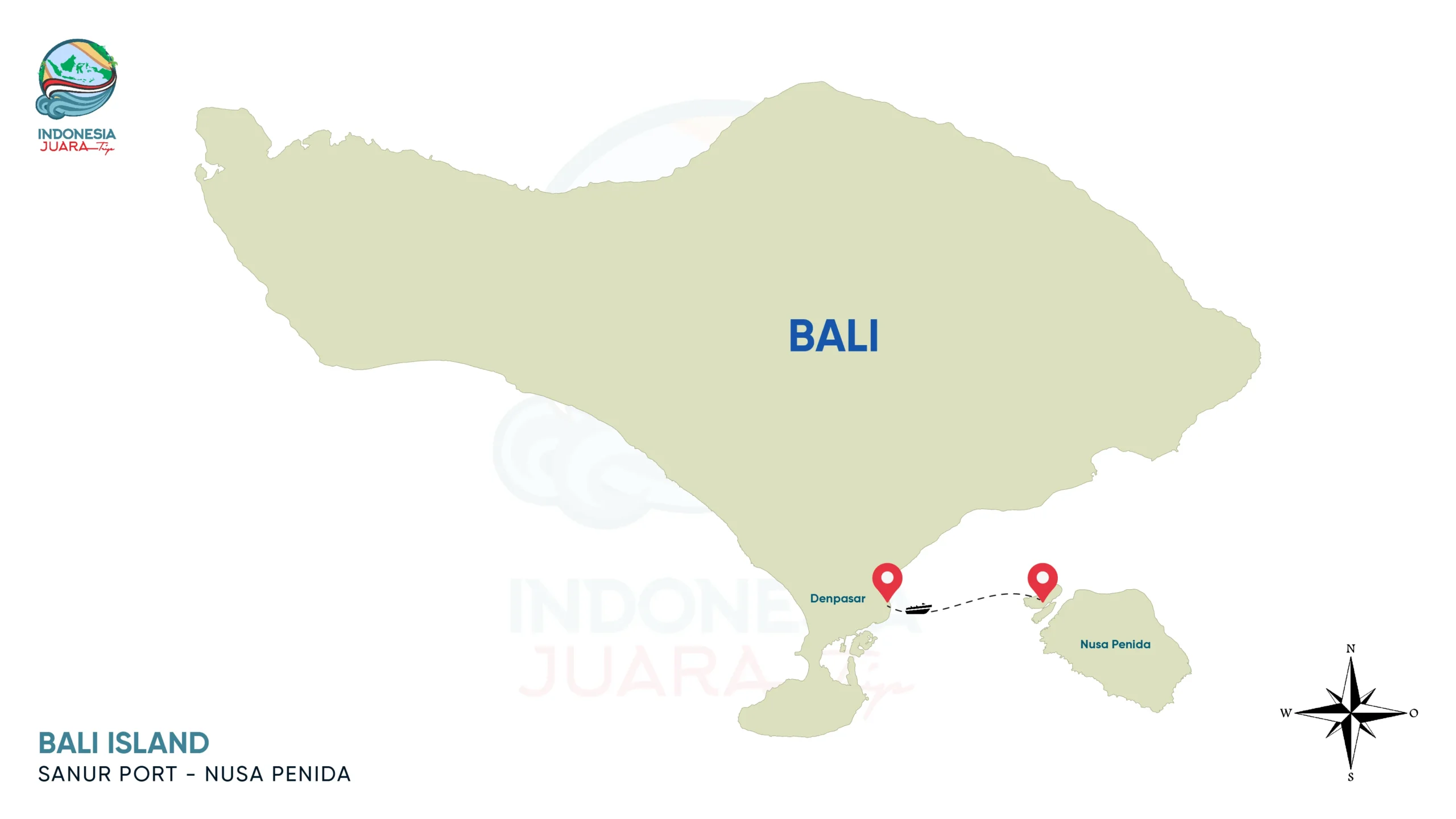 Sanur to Nusa Penida | MAP | IndonesiaJuara Trip