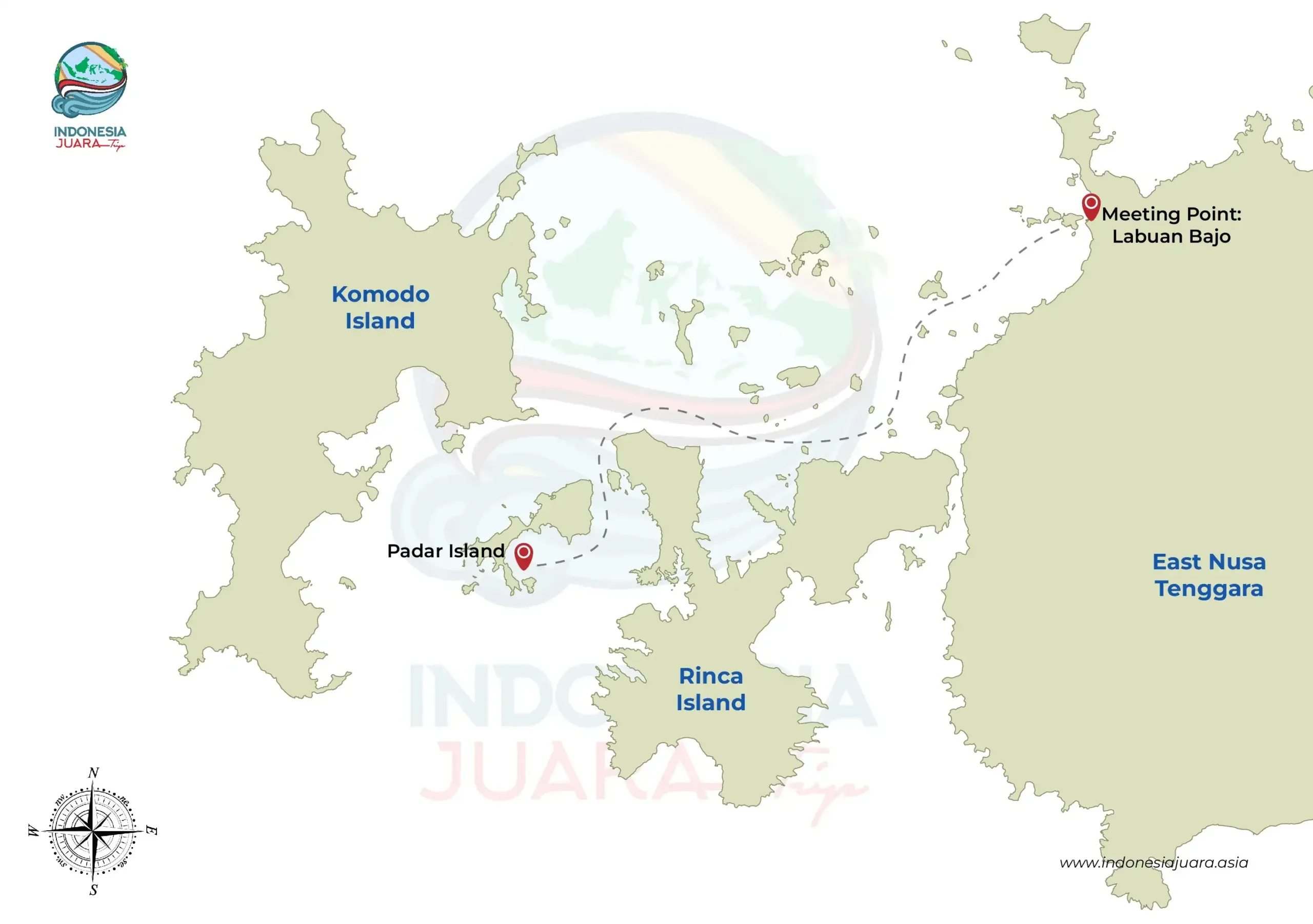 Labuan Bajo to Padar Island | Map | IndonesiaJuara Trip