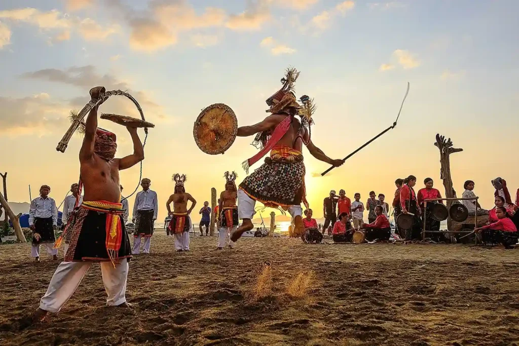 Caci Dance (source by Wikimedia Commons)