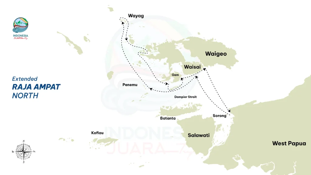 Rute Raja Ampat North | Indonesia Juara Trip