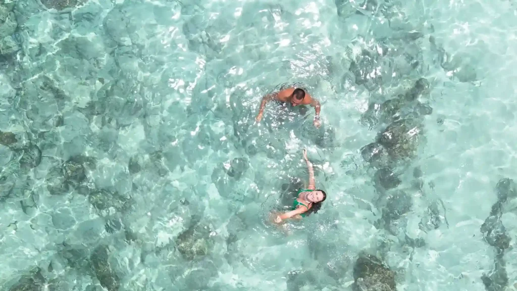Swimming in Pink Beach Labuan Bajo | Activitie at Pink Beach | Indonesia Juara Trip