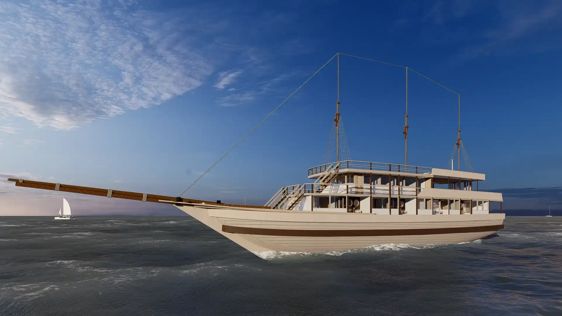 Sora Phinisi Boat Charter | Sora Exterior | Komodo Tour | Indoensia Juara Trip