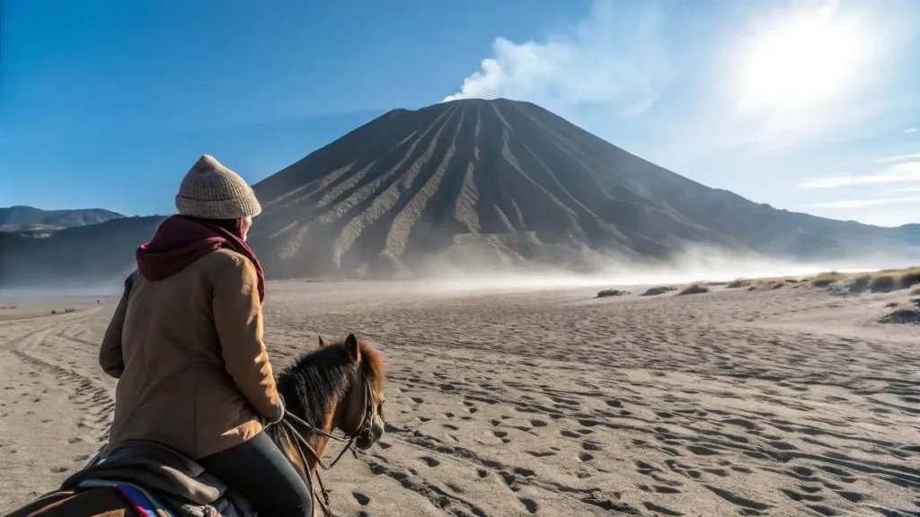 Horseback riding at Whispering Sands Bromo | IndonesiaJuara Trip