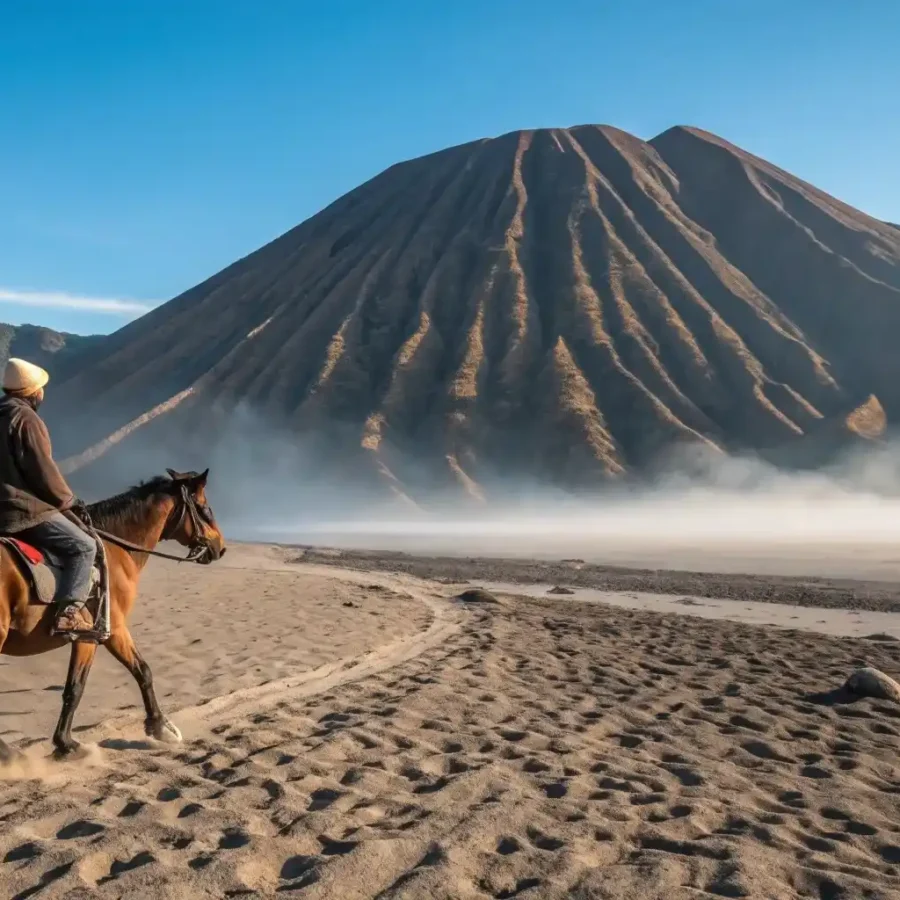 Horseback riding at Whispering Sands Bromo | IndonesiaJuara Trip