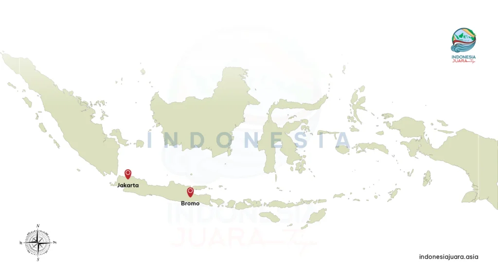 Maps How to Get to Bromo from Jakarta | IndonesiaJuara Trip