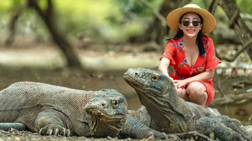 Photo with Komodo | Labuan Bajo Tour | IndonesiaJuara Trip
