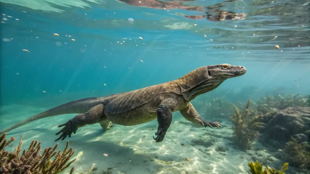 Komodo Dragon Swim | Labuan Bajo Tour | IndonesiaJuara Trip