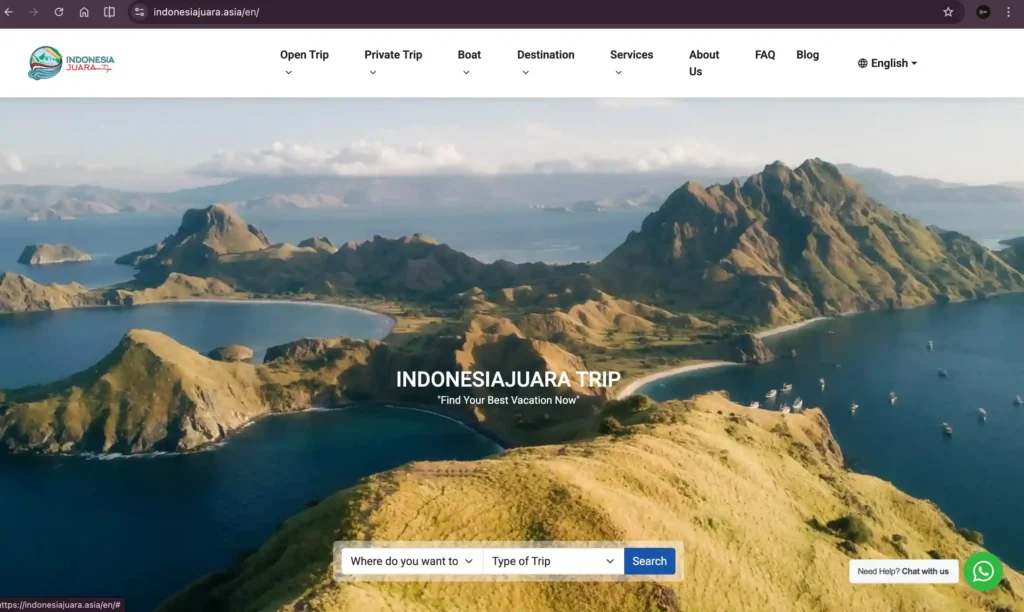 IndonesiaJuara Trip Website EN