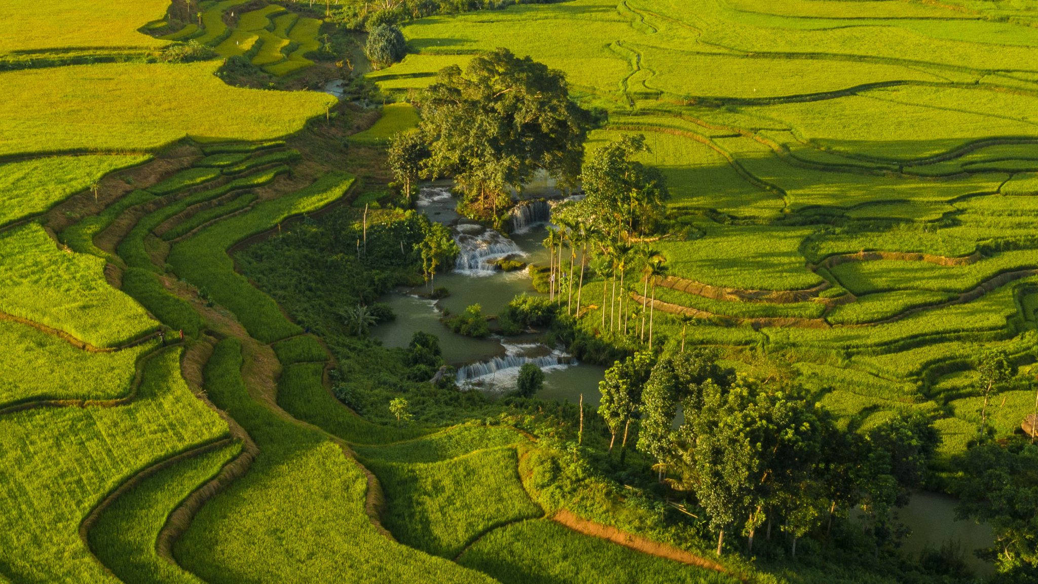 Weekacura Waterfall and river pools in West Sumba, a lighter alternative on a waterfall and village tour in Sumba