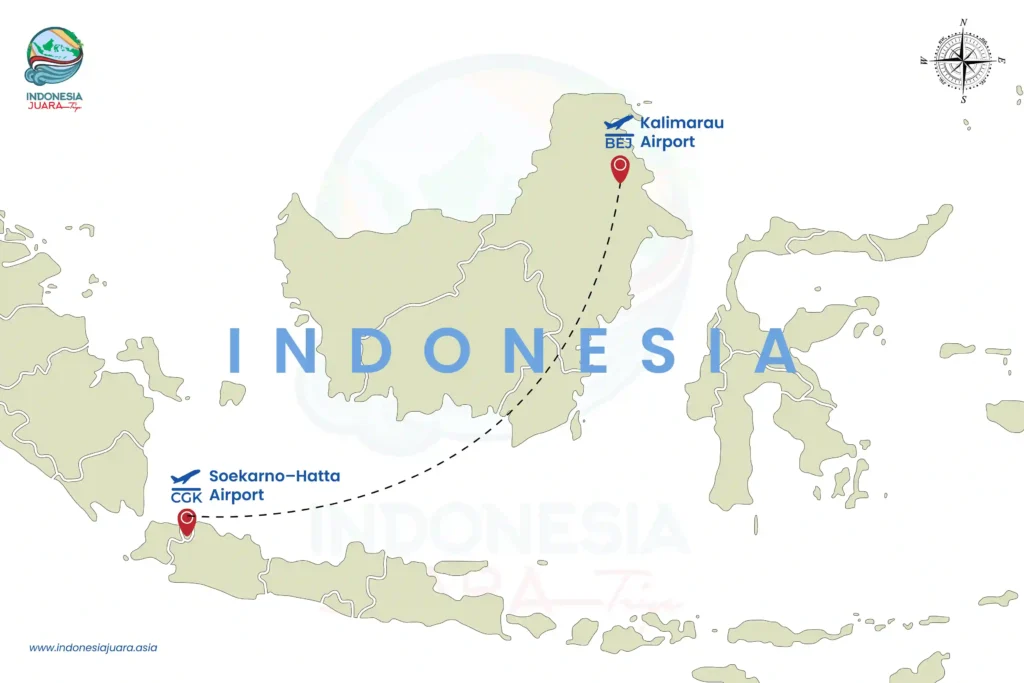 Map Jakarta ke Derawan