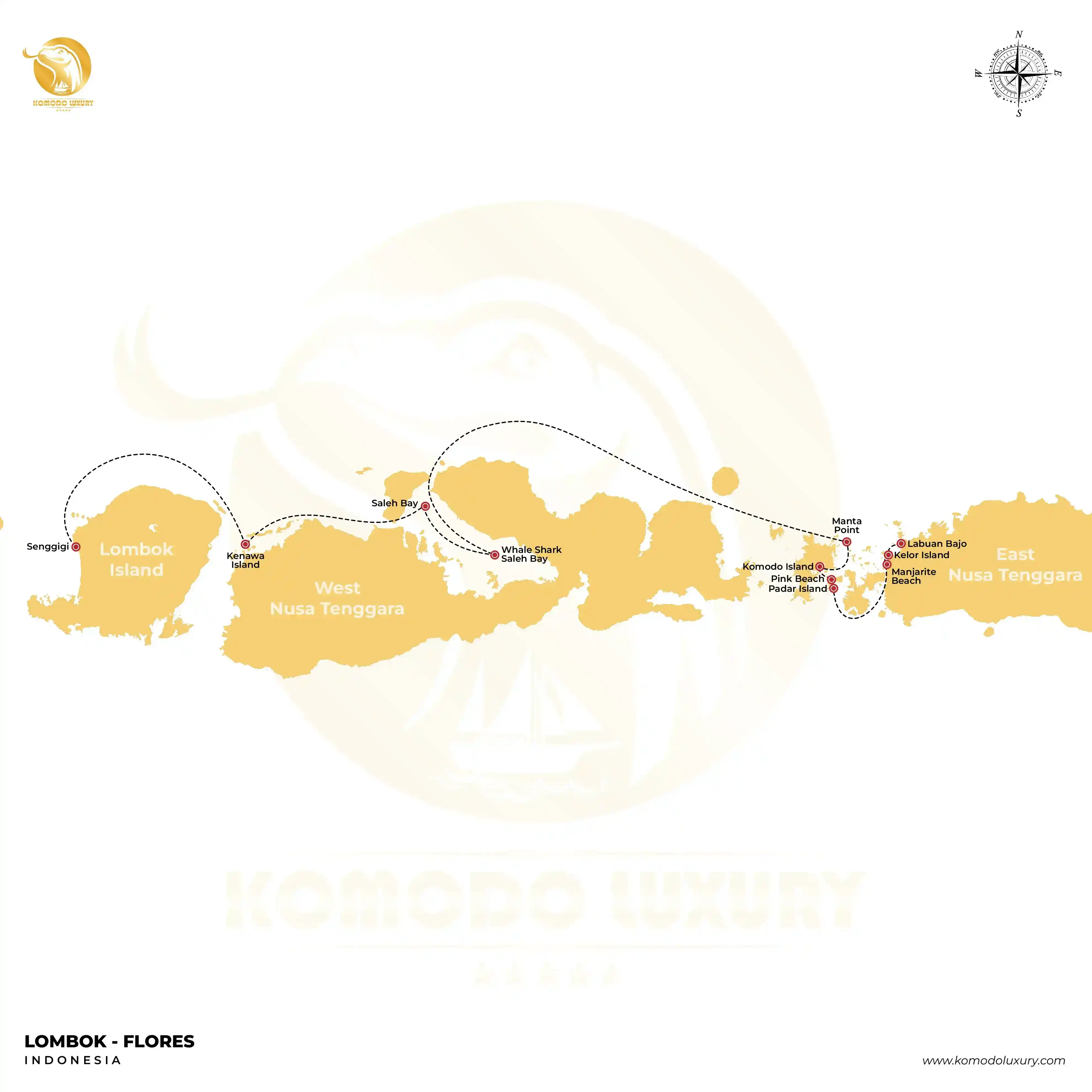 Map Lombok ke Labuan Bajo