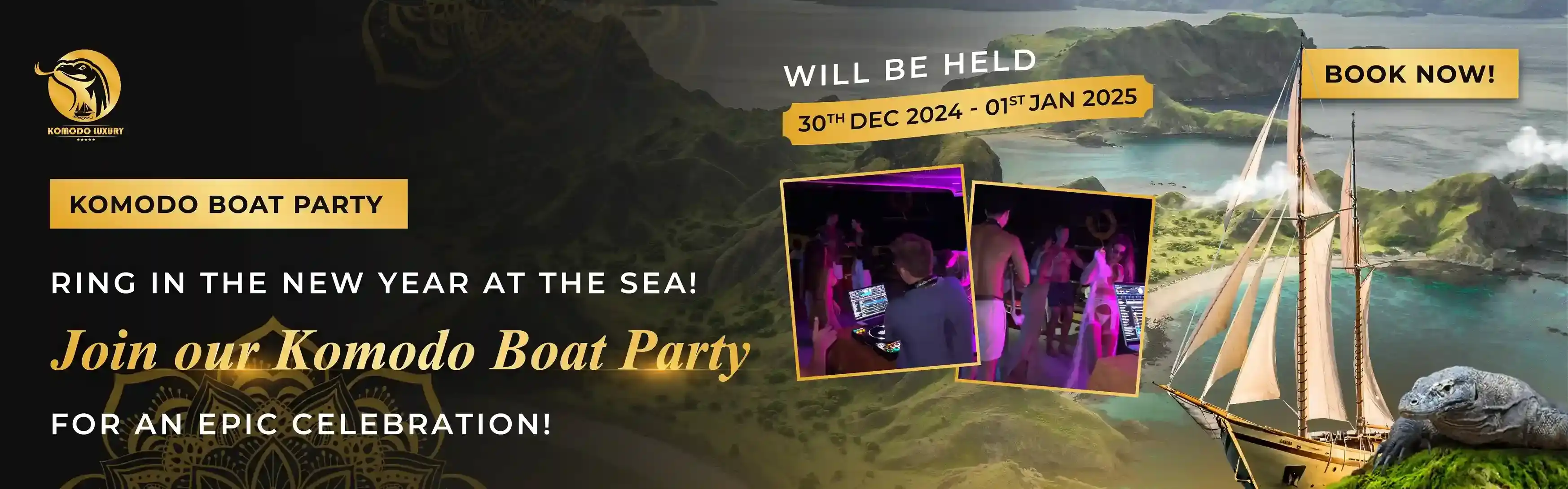 Banner komodo boat party