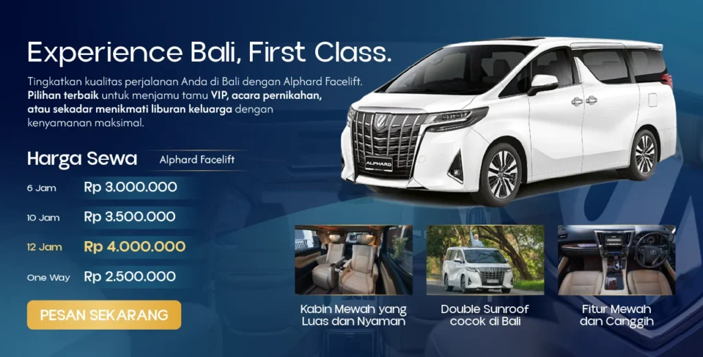 Harga Sewa Alphard Bali | Bali Premium Trip