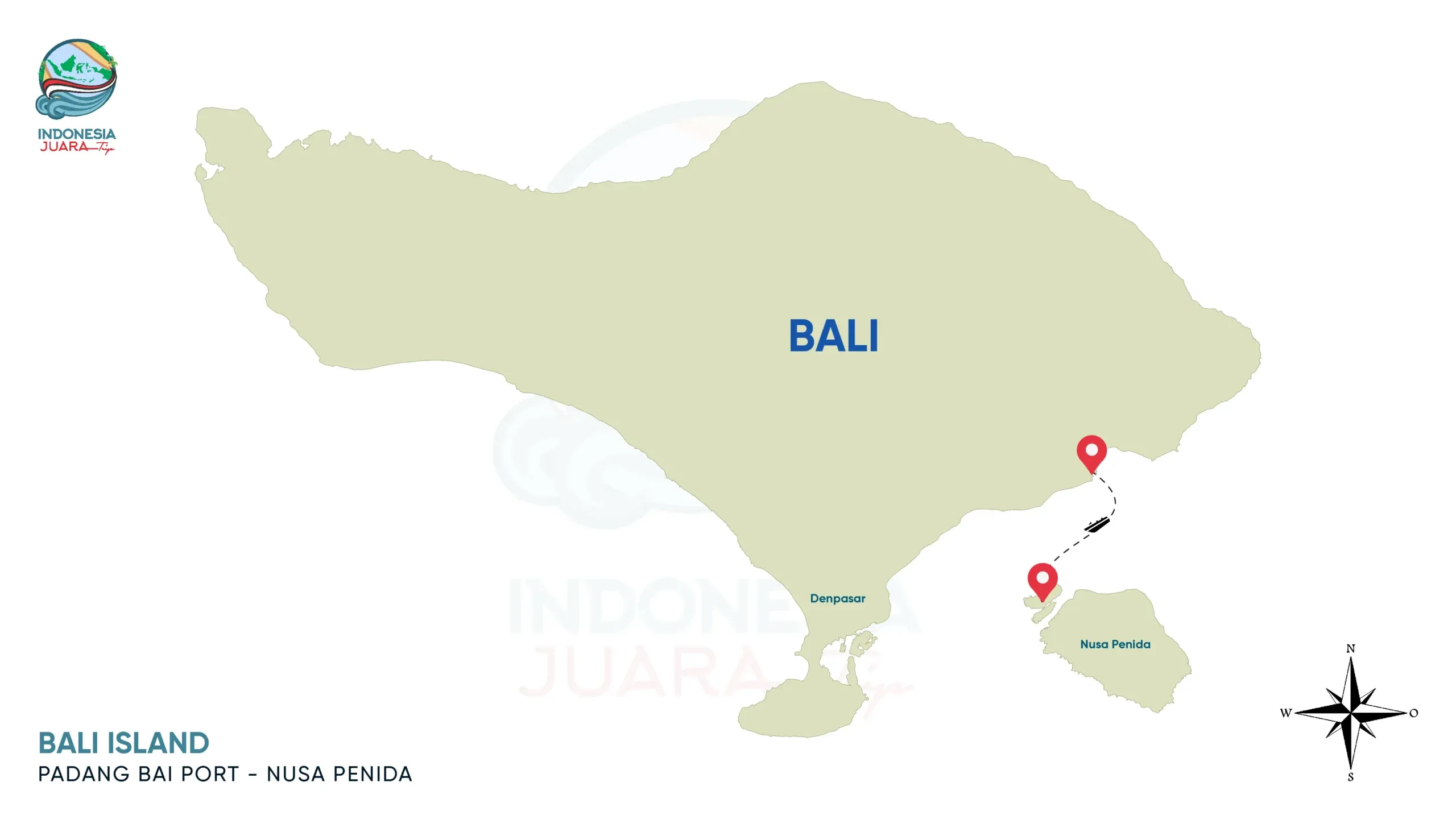 Padang Bai to Nusa Penida | MAP | IndonesiaJuara Trip