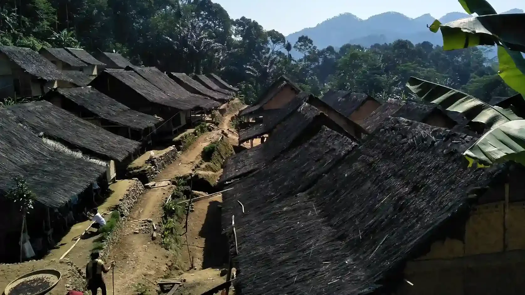 Pemukiman Baduy (Sumber: Wikimedia Commons)