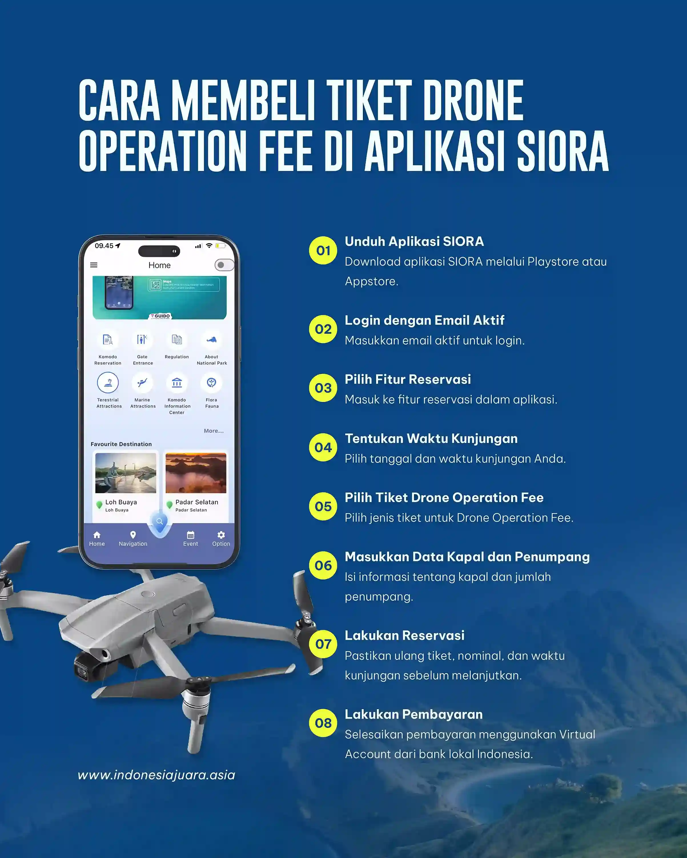 Cara Membeli Tiket Drone Operation Fee Di Aplikasi SIORA | IndonesiaJuara Trip