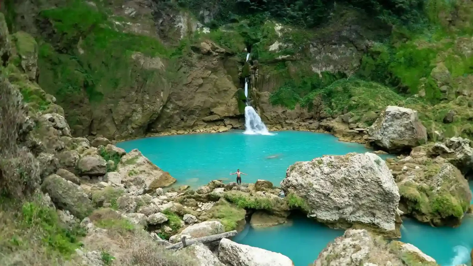 Matayangu Waterfall inside Manupeu Tanah Daru National Park, a deep-forest stop on a West Sumba waterfall hiking day