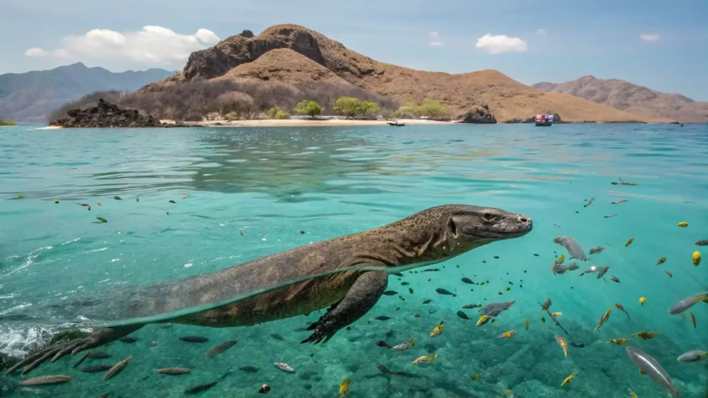 Komodo Berenang | Labuan Bajo Tour | IndonesiaJuara Trip